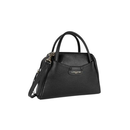 Sac Lancaster Dune noir porté main avec bandoulière réglable