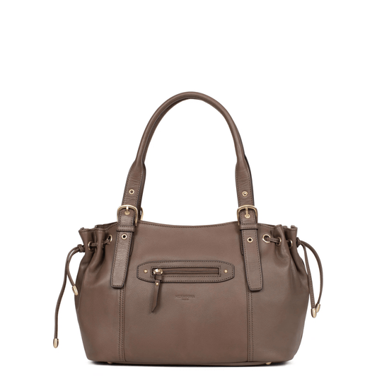 Sac à main porté épaule HEXAGONA 4120364 taupe vue de face
