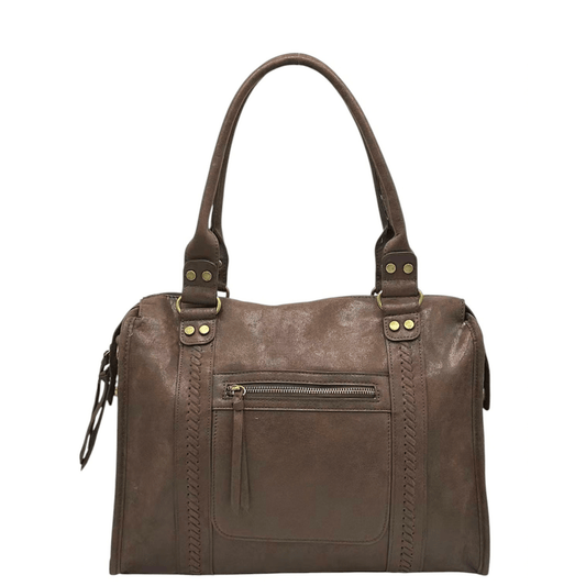 Sac cabas Mandoline 27661 coffe effet vieilli vue de face