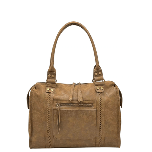 Sac cabas Mandoline 27661 taupe effet vieilli vue de face