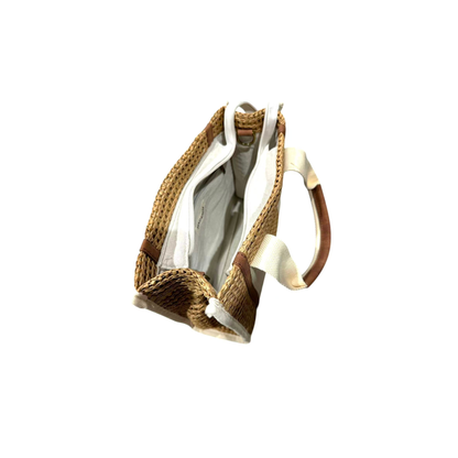 Sac cabas raphia moderne avec bandoulière – Naturel & chic été