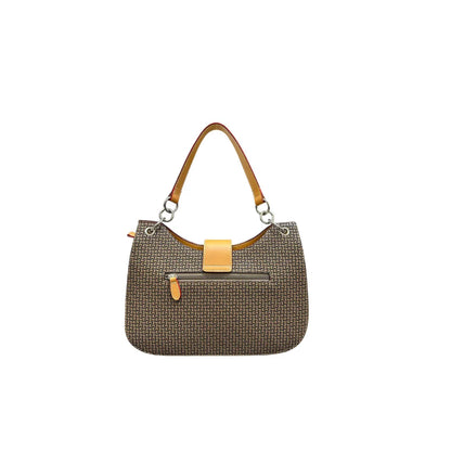 Sac à main femme Ted Lapidus Fidelio miel – Vinyle & cuir, motif graphique signature