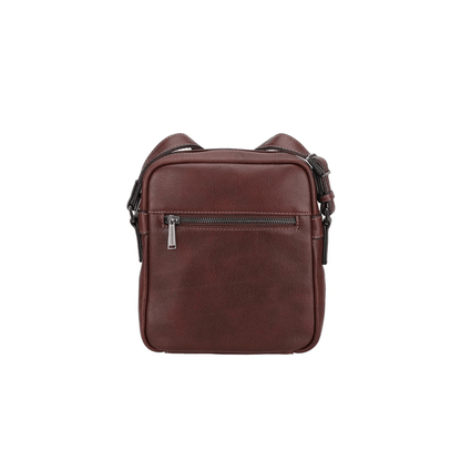 Sac travers cuir marron Arthur & Aston Nairo poche arrière zippée