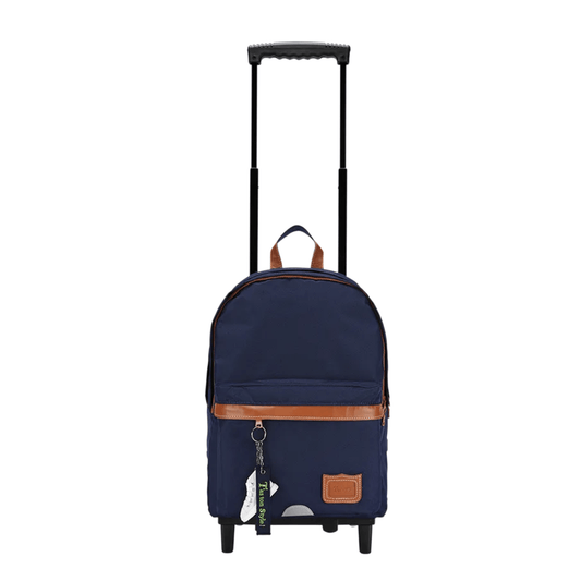 Sac trolley Tann's Camille Bleu L 22L avec poignée télescopique vue de face