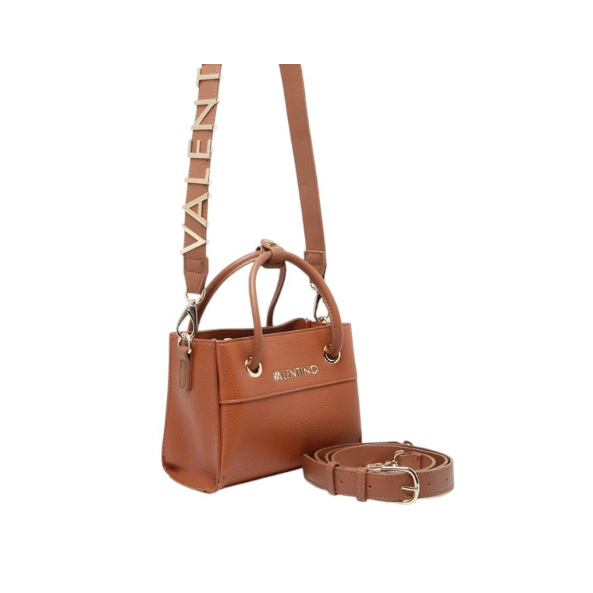 sac a main valentino camel avec bandouliere logo
