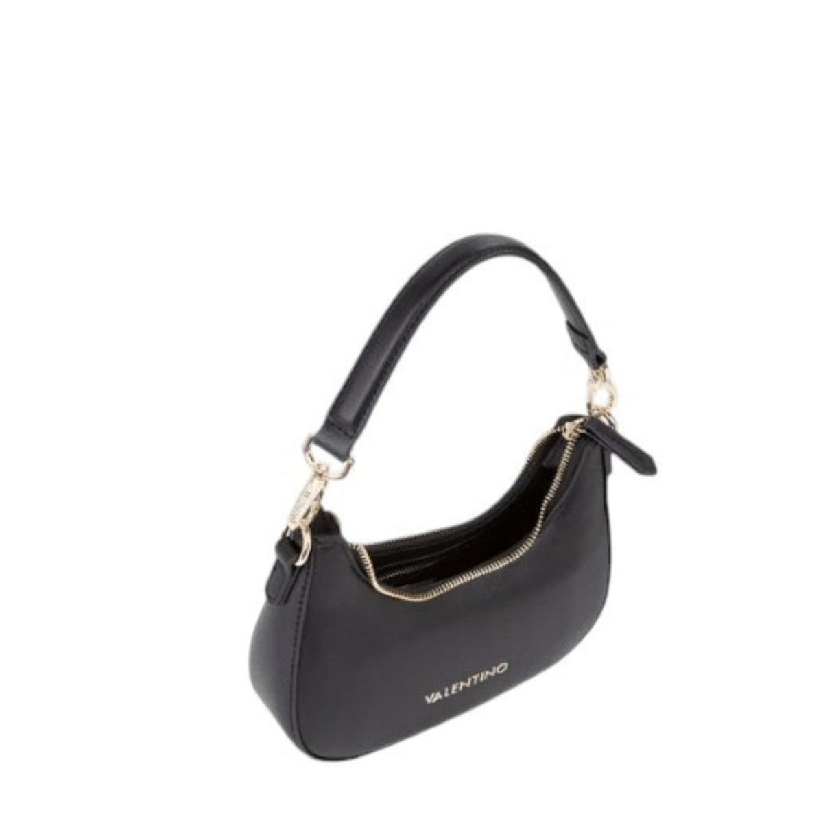 Intérieur du sac Valentino ZERO RE noir VBS7B305 avec ouverture zippée et compartiments de rangement
