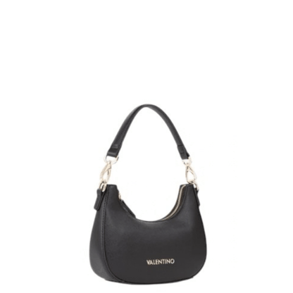 Sac à main Valentino ZERO RE noir VBS7B305 forme demi-lune avec anse courte et bandoulière réglable