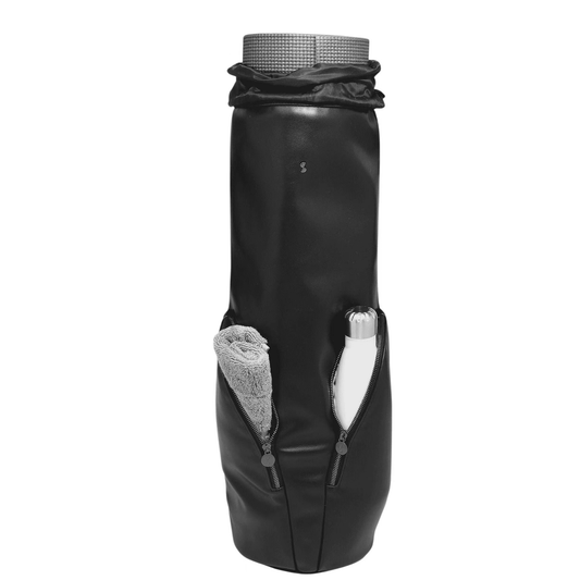 sac yoga noir avec rangement gourde et serviette
