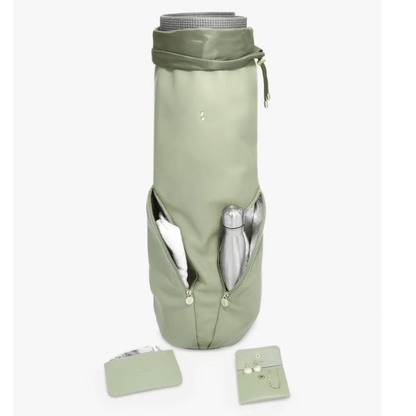 sac yoga stackers vert sauge avec poches zippées
