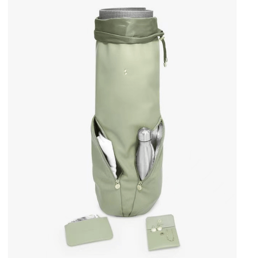 sac yoga stackers vert sauge avec poches zippées
