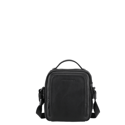Sacoche homme cuir Arthur & Aston Nairo 2628-12 noire vue de face