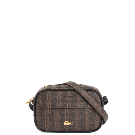 ALT : Sacoche Lacoste The Blend marron NU5421BG-T93 vue de face