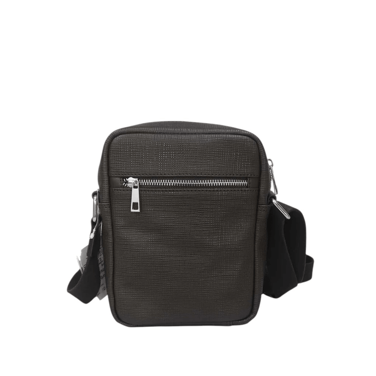 Dos de la sacoche SERGE BLANCO Biarritz BTZ13010 Dark Brown avec poche zippée