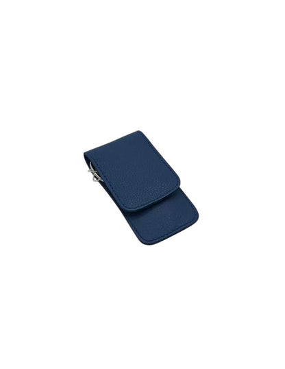 Étui en cuir bleu fermé du set de manucure Siena Erbe Solingen
