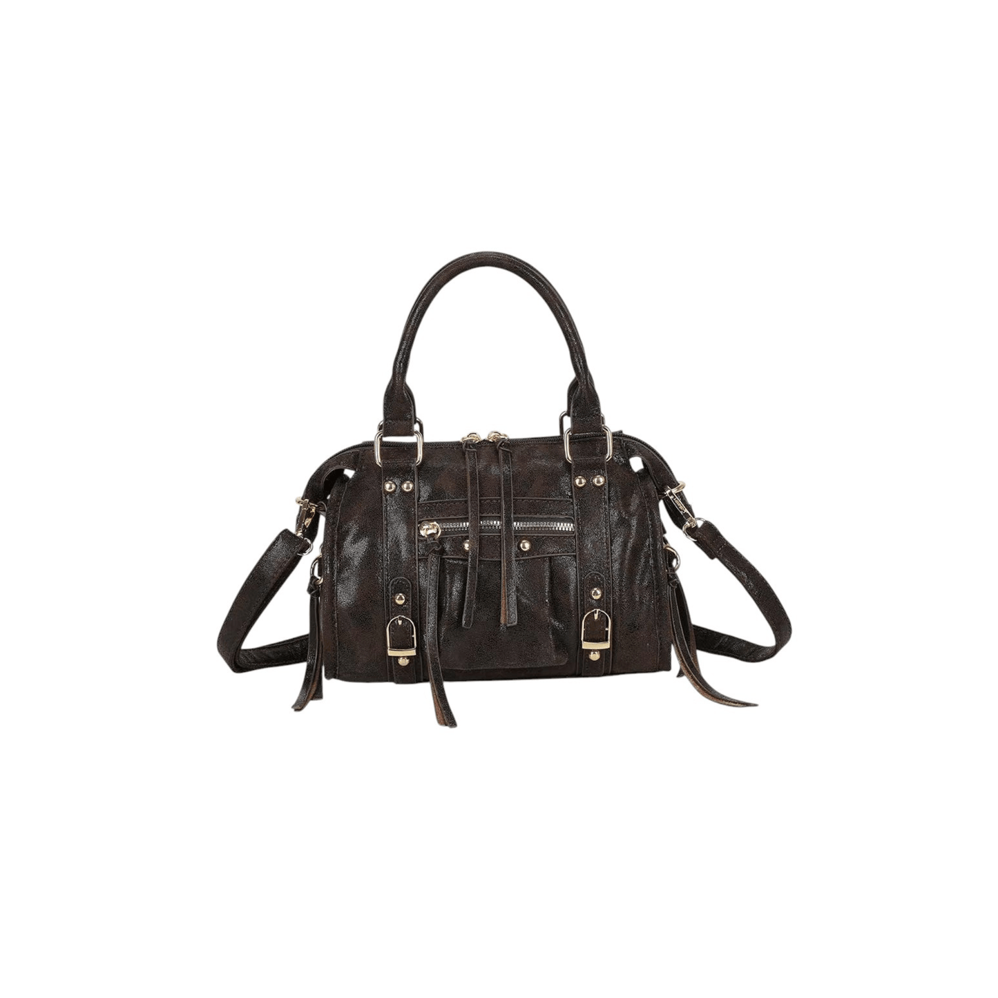Sac Skyla Gallantry coloris café porté main et bandoulière Nevada Maroquinerie