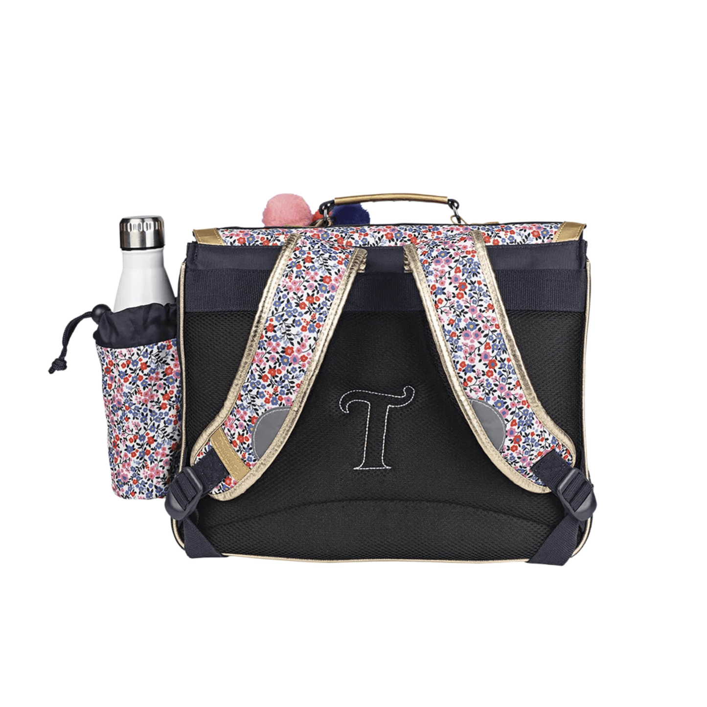 Vue arrière du cartable Tann's Antonia 38 cm avec dos ergonomique et bretelles rembourrées