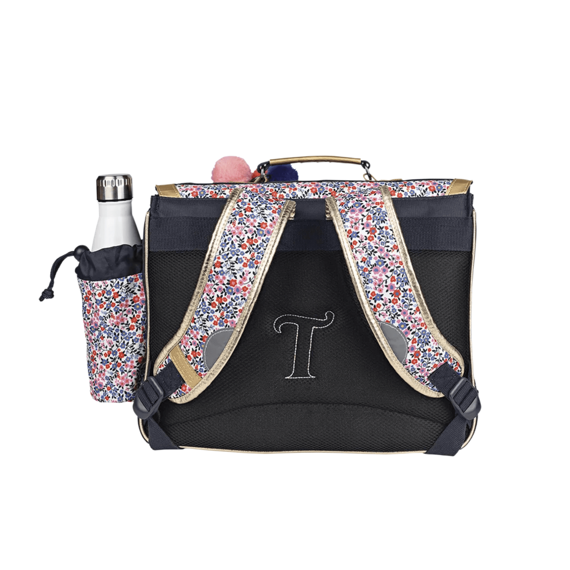 Vue arrière du cartable Tann's Antonia 38 cm avec dos ergonomique et bretelles rembourrées