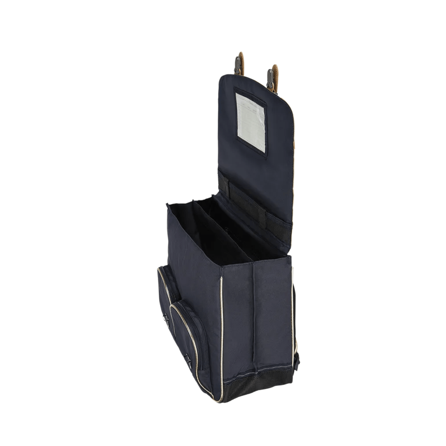 Intérieur du cartable Tann's Antonia bleu avec deux grands compartiments compatibles cahiers et classeurs 24x32 cm