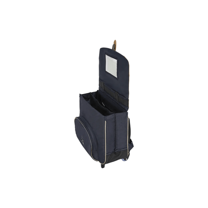 Intérieur du cartable trolley Tann's Antonia avec deux compartiments compatibles cahiers 24x32 cm