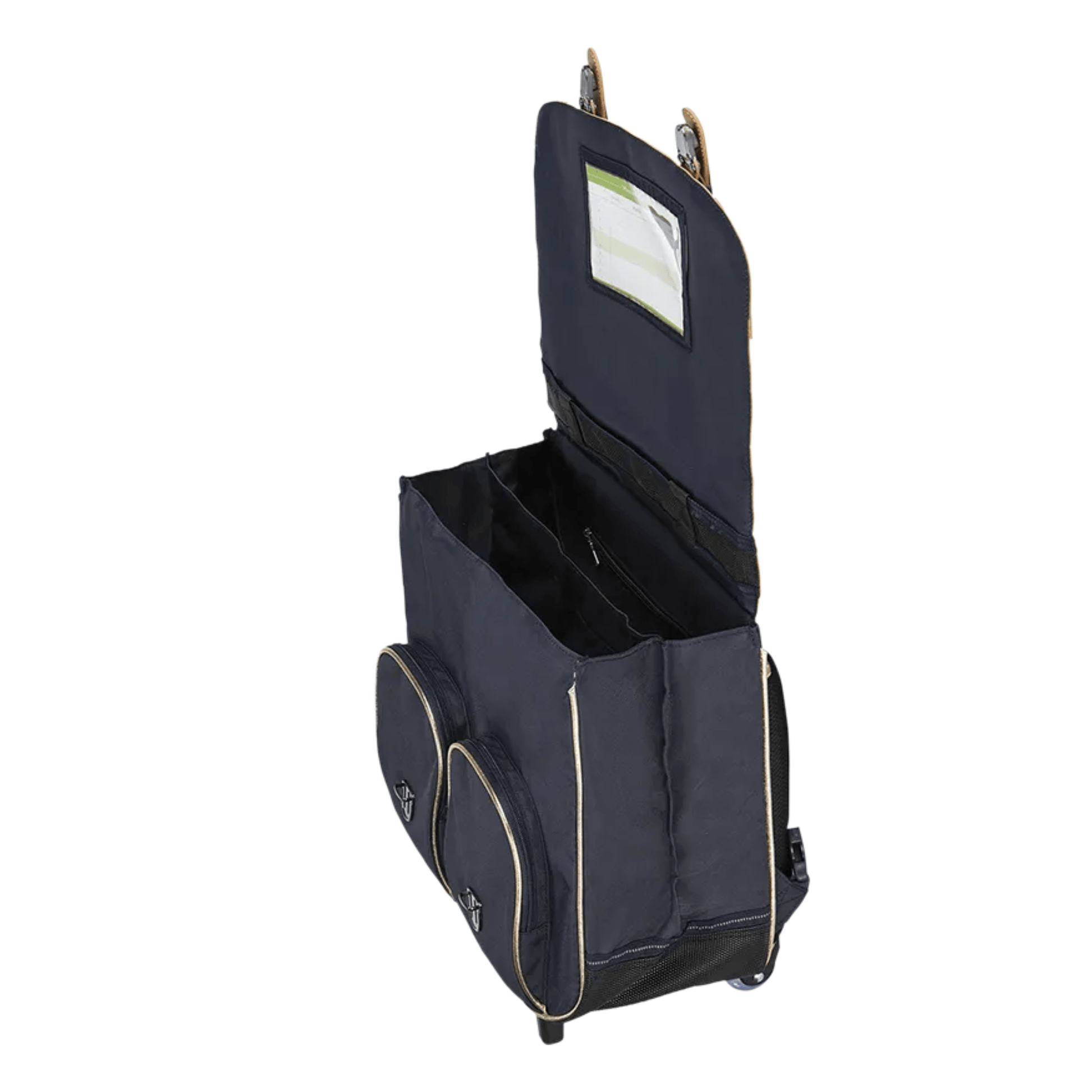 Grande capacité de rangement du cartable trolley Tann's Antonia bleu 41 cm adapté aux élèves du CE2 au CM2