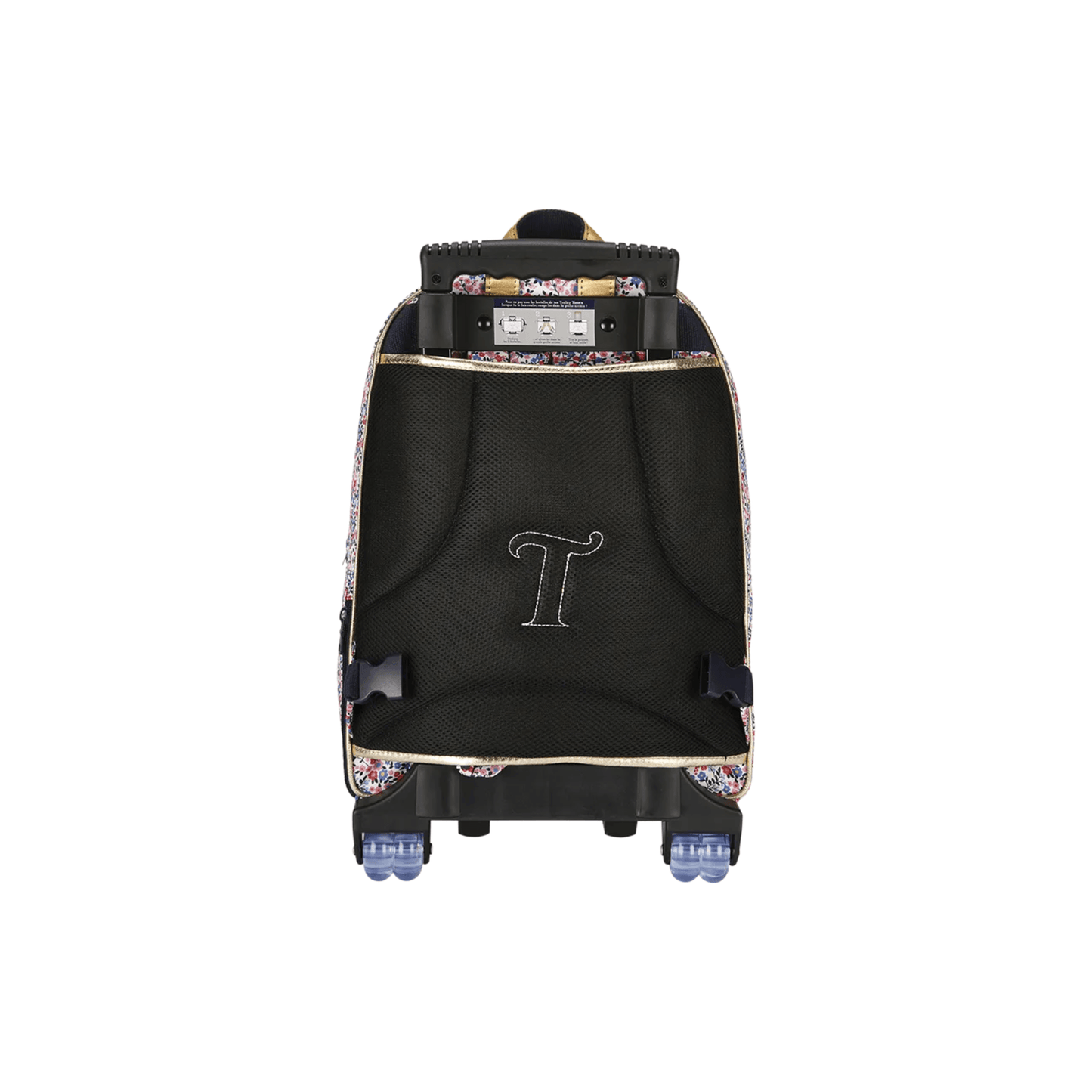 Vue arrière du sac scolaire trolley Tann's Antonia avec dos ergonomique