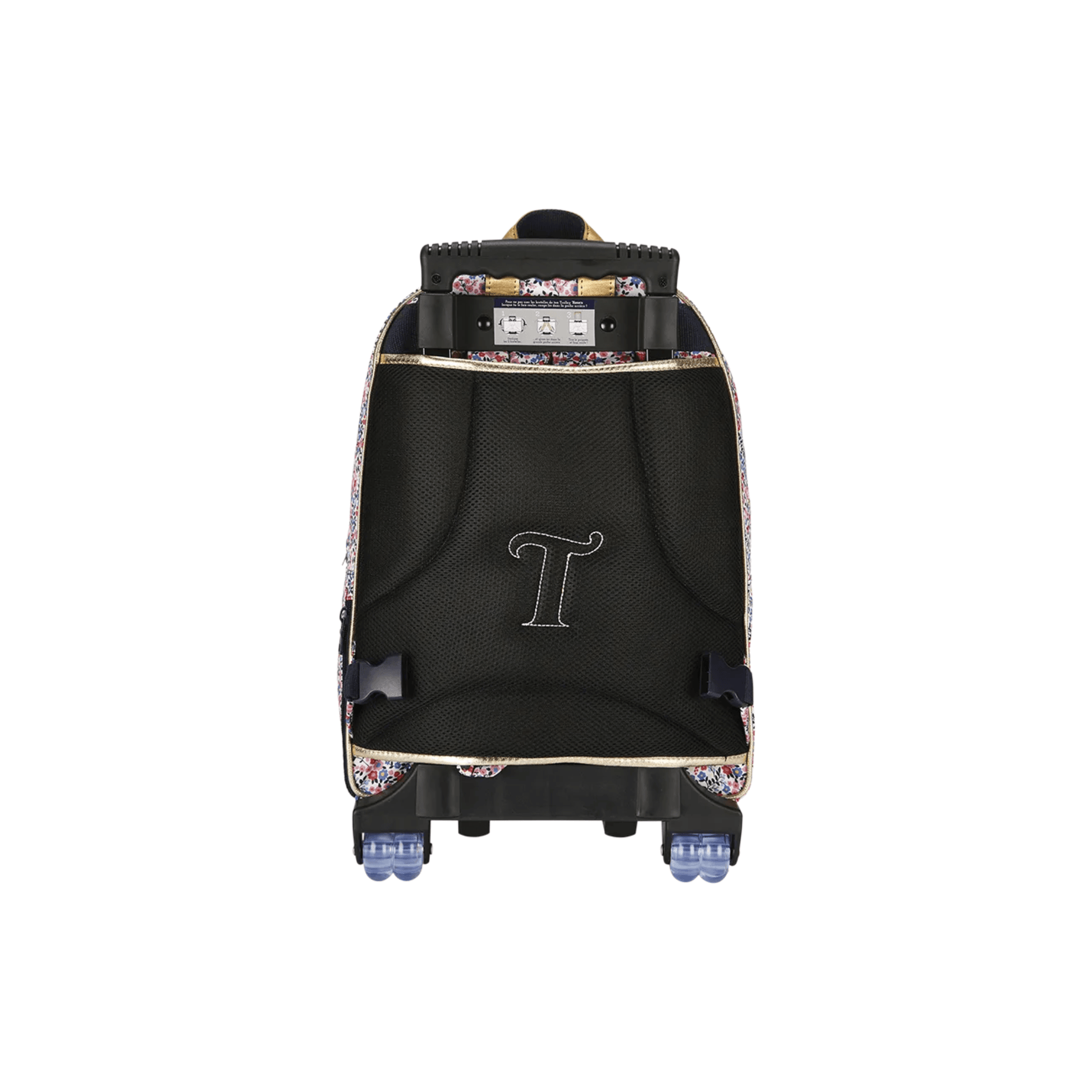 Vue arrière du sac scolaire trolley Tann's Antonia avec dos ergonomique