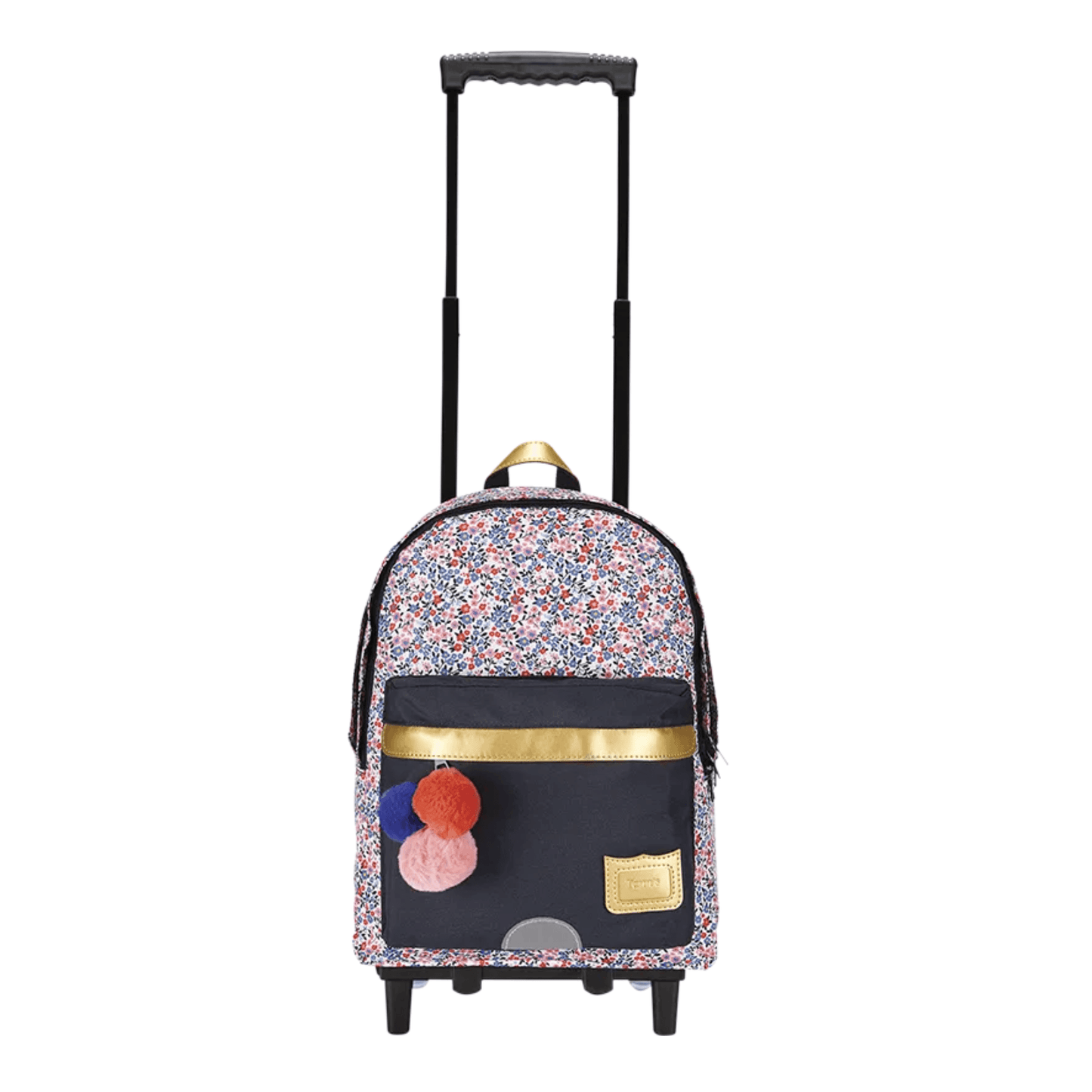 Sac à dos trolley Tann's Antonia bleu L avec poignée télescopique et roulettes