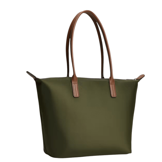 Sac cabas Tommy Hilfiger Popette Dark Olive vue trois quarts