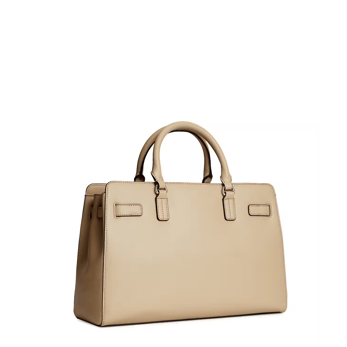 Sac Tommy Hilfiger Joy Satchel beige vue trois quarts