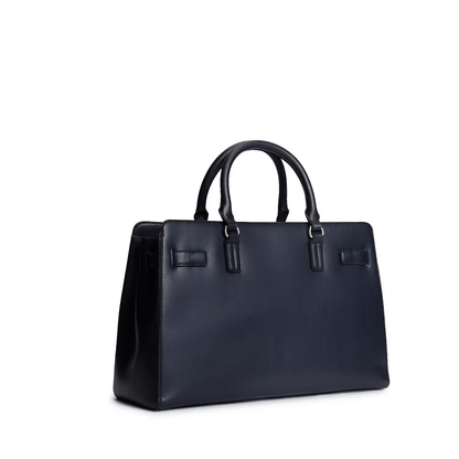 Sac Tommy Hilfiger Joy Satchel bleu marine vue trois quarts