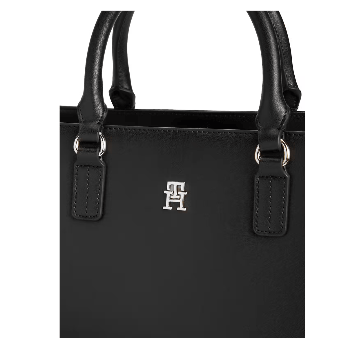 Sac à main Tommy Hilfiger Joy Satchel noir avec bandoulière textile