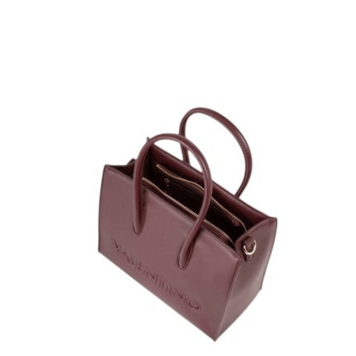 Vue intérieure du sac VALENTINO BIANKA RE bordeaux VBSA9U04, avec compartiments et rangements zippés.
Copier le nom et ALT