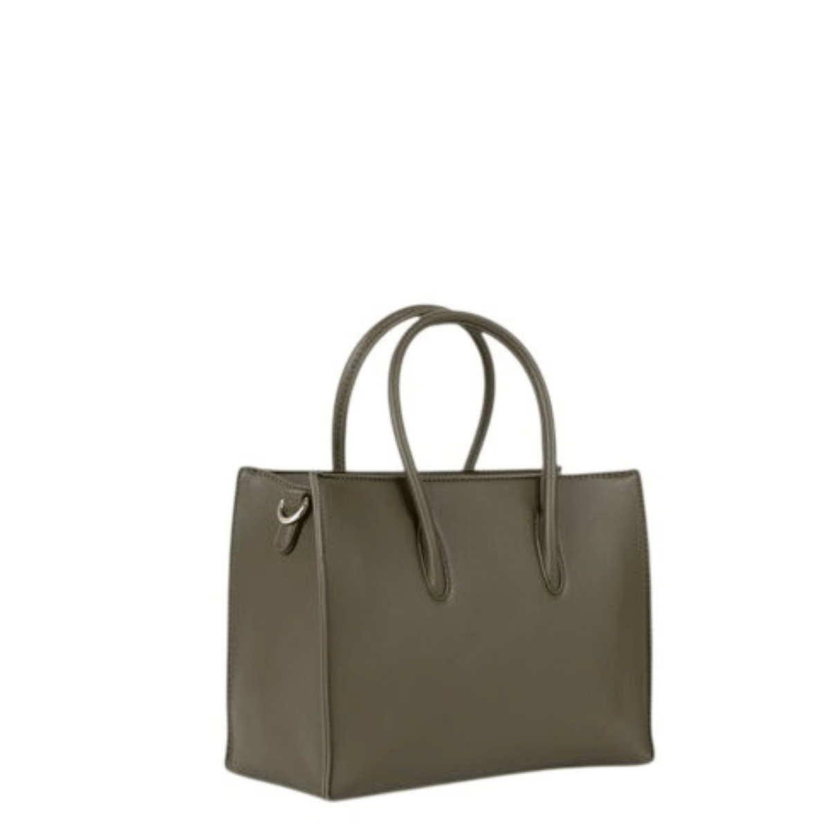 Vue arrière du sac VALENTINO BIANKA RE kaki, avec deux anses et finition effet cuir grainé.