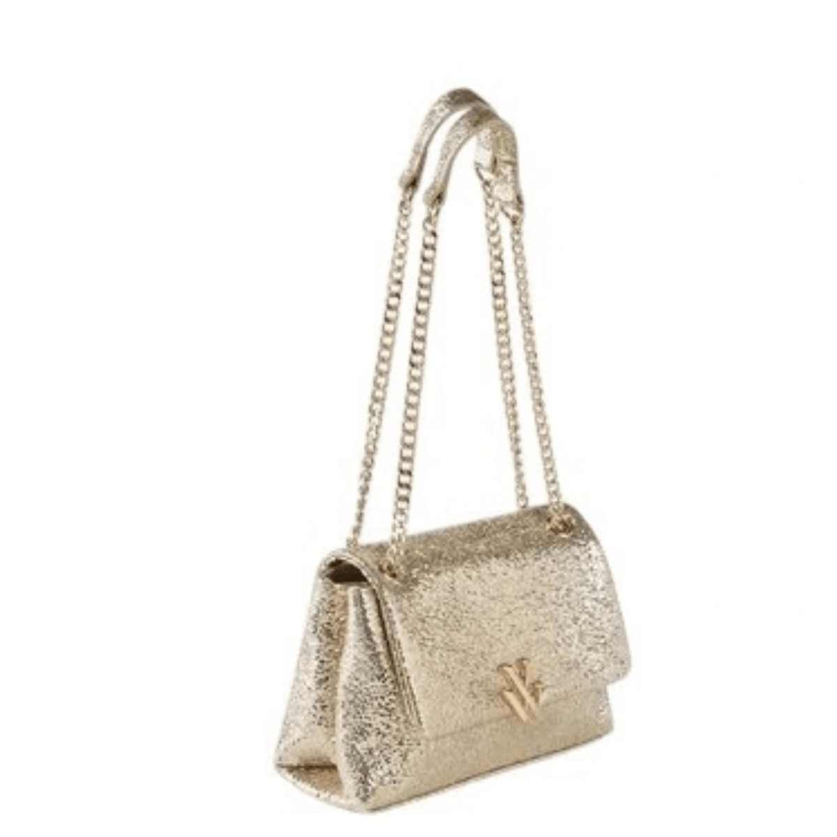 Sac Vanessa Wu IDOL MA2857 doré avec chaîne vue de profil