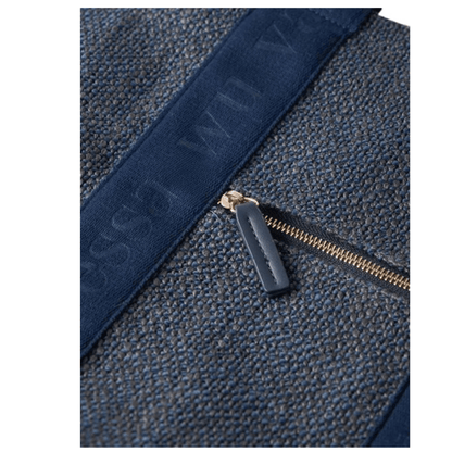 Détail matière et fermeture du cabas Vanessa Wu INES MA3034 Navy