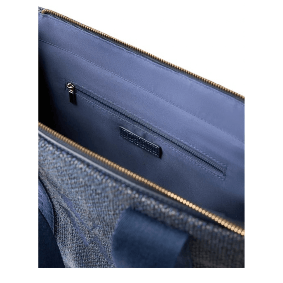 Intérieur du cabas Vanessa Wu INES MA3034 Navy avec poche zippée