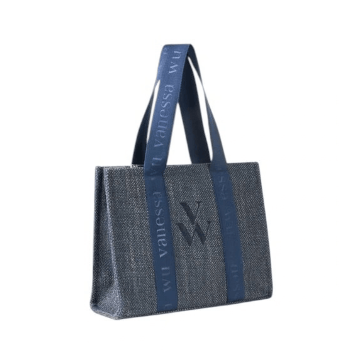 Cabas Vanessa Wu INES MA3034 Navy vue trois quarts