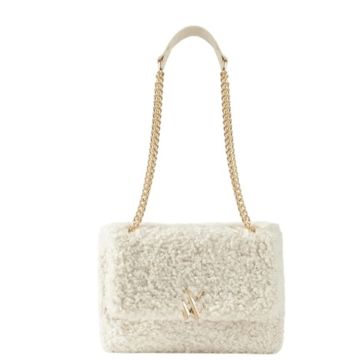 Sac Vanessa Wu Ophra MA0116IV ivoire effet mouton vue de face