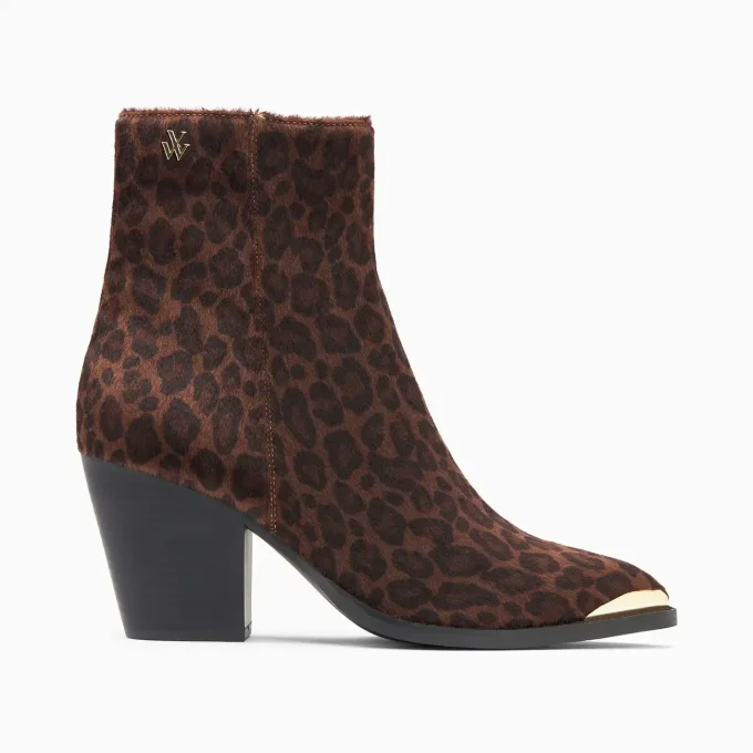 Bottine pointue leopard Amandine